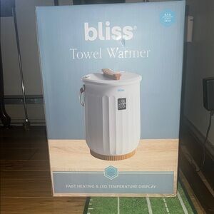 Bliss White Towel Warmer with LED Display